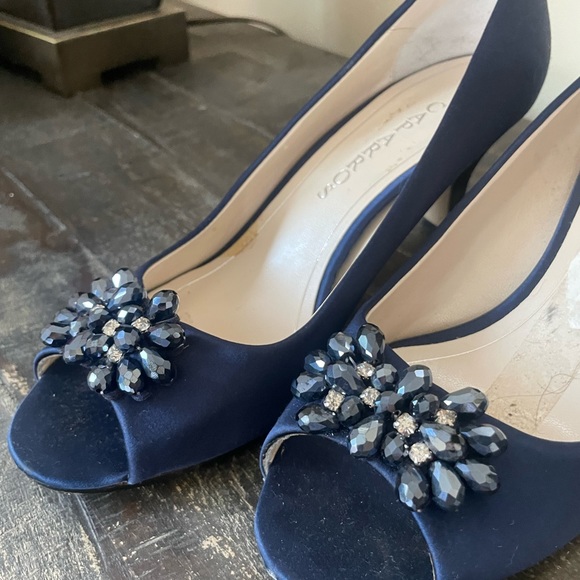 Satin Royal Blue Dress Shoes , Size 8 - Picture 6 of 12